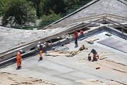 Hyparschale, Magdeburg: Sanierungsarbeiten auf nordöstlicher Dachschale, Bild 3