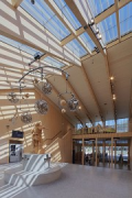 A2 Gotthard motorway-station: stairhouse towards east, Wilhelm-Tell-Sculpture