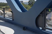 A45-Brücke, Haiger: Offener Knotenpunkt des Stahlfachwerks
