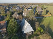 Notkirche Ratingen-Eggerscheidt: Drohnenaufnahme von Südwesten