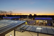 Bahnhof Erftstadt: Nordöstlicher Bahnsteigblick, Bild 1 - Dämmerung