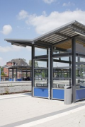 Bahnhof Bedburg: Südostansicht, Gleis 1 und 2