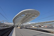 Eurogare, Mons: Abschluss Bahnsteigüberdachung