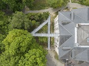 Schloss Freudenberg: Senkrechtaufsicht Treppenskulptur