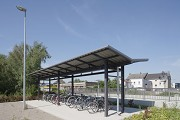 Bahnhof Bedburg: Unterstand Fahrradständer