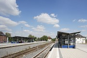 Bahnhof Bedburg: Südansicht, Bahnsteig Gleis 2