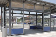 Bahnhof Bedburg: Detail Unterstand Gleis 2