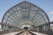 Elbbrücken-Bahnhof: Achsiale Südansicht