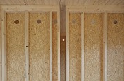 Rohbau Holzrahmenhaus, Viersen: Offene Innenwandkonstruktion