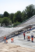 Hyparschale, Magdeburg: Sanierungsarbeiten auf nordöstlicher Dachschale, Bild 2
