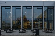 Juridicum Gießen, Lichtinstallation von außen, bei Tage