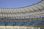 Maracanã Stadion: südliches Dach vom Spielfeld gesehen