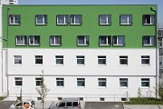 mk-Hotel Stuttgart: Südansicht der Anbaufassade