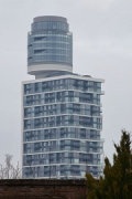 Neuer Henninger Turm: Fernansicht Südfriedhof