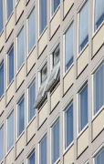 Plärrerhochhaus: Gekippte Fenster auf Südfassade