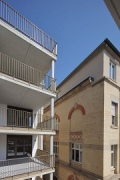Wohnquartier Rötestraße: Balkondetail Neubau