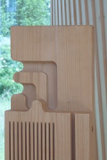 Timber Prototype House, Apolda; IBA Thüringen: CnC-gefrästes Musterkantholz, Zoom