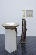Church by the Sea: baptise-bowl and niche for holy oils