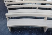 Church by the Sea: the alley staging is bended along the wood grain