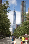 One World Trade Center: southern view from Hudson River Greenway
