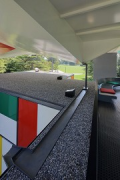 "Le Corbusier" Pavillon, Zurich: roof-drainage