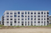 Colmdorf-Street, Munich-Aubing: eastern view of residential quarter