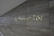 Subway station "Brandenburger Tor": close up cast stone