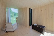 Timber Prototype House, Apolda; IBA Thüringen: interior, back-view, total