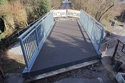 GRP-plastic-bridge, Solingen: elevated southern top-view