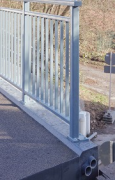 GRP-plastic-bridge, Solingen: railing detail