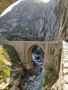 Devil's bridges, Gotthard pass: 2nd and more older bridge (1st collapsed in 1888)