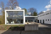 KatHo Aachen: new library, new schoolyard (2012 by Krense Architekten), frontal view