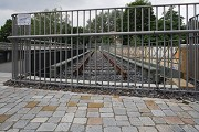 Yorck-bridges, Berlin: Fenced track relict
