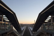 Leverkusen-Opladen railway-station: track top view facing south