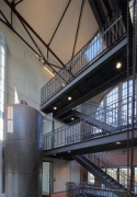 Willich waterworks: central risalit with steel stairhouse
