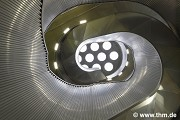 BFS, JLU Giessen: 1st floor, central lobby, spiral stair well (photo: Reuter, Welker)