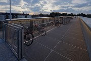 wupsi bike parking at night: free parking upper deck