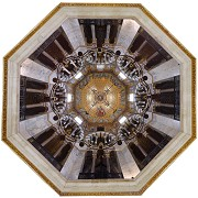 bottom view of octogonal dome with dark 1. floor