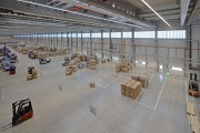 ebm-papst: inside logistic-center, elevated view