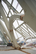 Eurogare Mons: Segmental arch of a lateral trusses