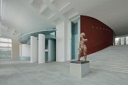 Federal Chancellery: Large northern flight of steps in principle building (landscape picture)