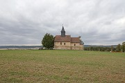 Saint-Anne-Chapel, Krobitz: southern view, landscape-picture