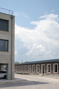 Mineral foam building, Crailsheim: south-eastern view mineral-foam-building-view. On left the new Zuber-Beton-office-building