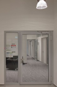 O-Werk, Bochum: Upper floor, fire-door to office-unit, fig. 1
