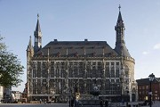 Aachen town-hall: market-view