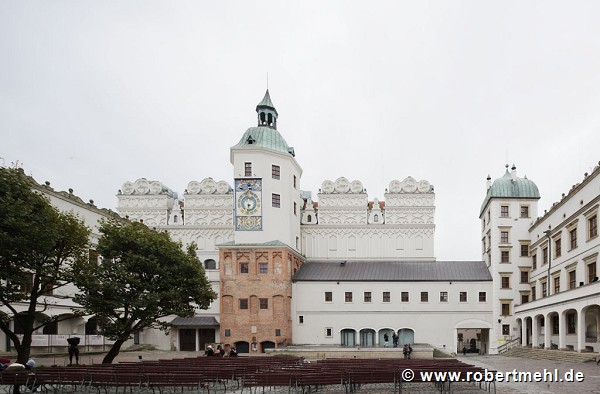 Die Stettiner Oper liegt im Stadtschloss-Südflügel, Hofansicht