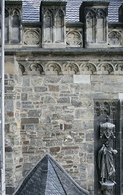 Ostfassade auf Traufhöhe der Aula Regia, Rathaus Aachen