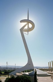 Torre Telefónica auf dem Berg Montjuic, Barcelona, E