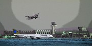 Planespotting, FRAPORT, Frankfurt/M, D - Fehlfarbenkomposition