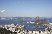 Blick vom Dona Marta (vorgelagert dem Corcovado) auf Rio de Janeiro, BR